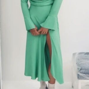 NWT Zara satin look skirt